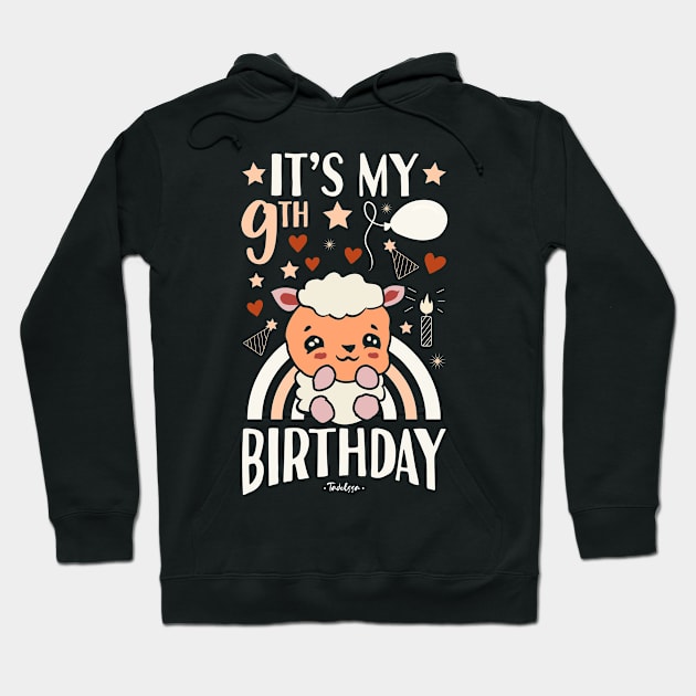 It's My 9th Birthday Sheep Hoodie by Tesszero